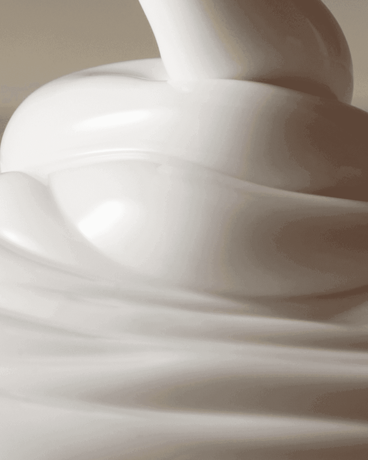 Close-up of the OTC version Complete No-Stress Physical Sunscreen V.3 creamy texture, highlighting its smooth and rich consistency for effective skin protection.