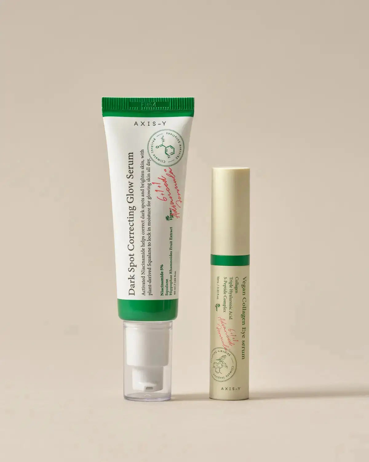 Glass Skin Duo - Two Best-Sellers, One Powerful Bundle (Dark Spot Correcting Glow Serum + Vegan Collagen Eye Serum) AXIS-Y Glass Skin Duo - Two Best-Sellers, One Powerful Bundle (Dark Spot Correcting Glow Serum + Vegan Collagen Eye Serum) AXIS-Y