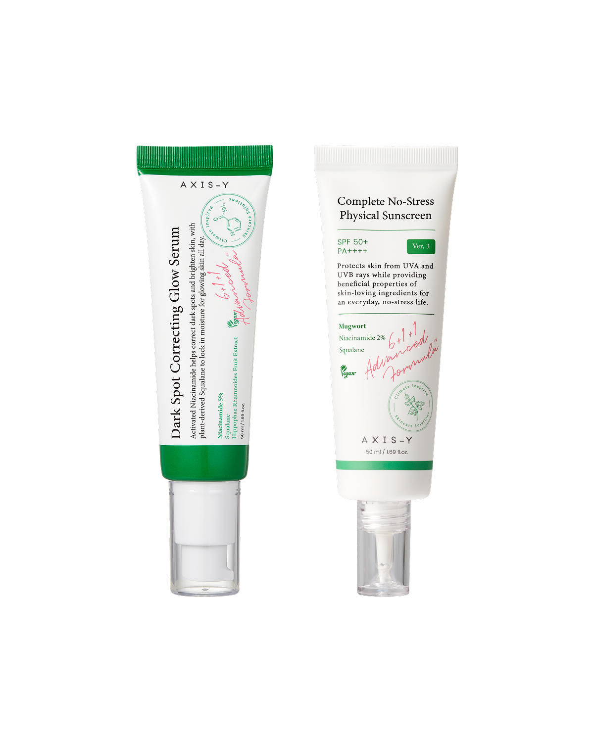 AXIS-Y Glow & Protect Set | Dark spot serum, Sunscreen set